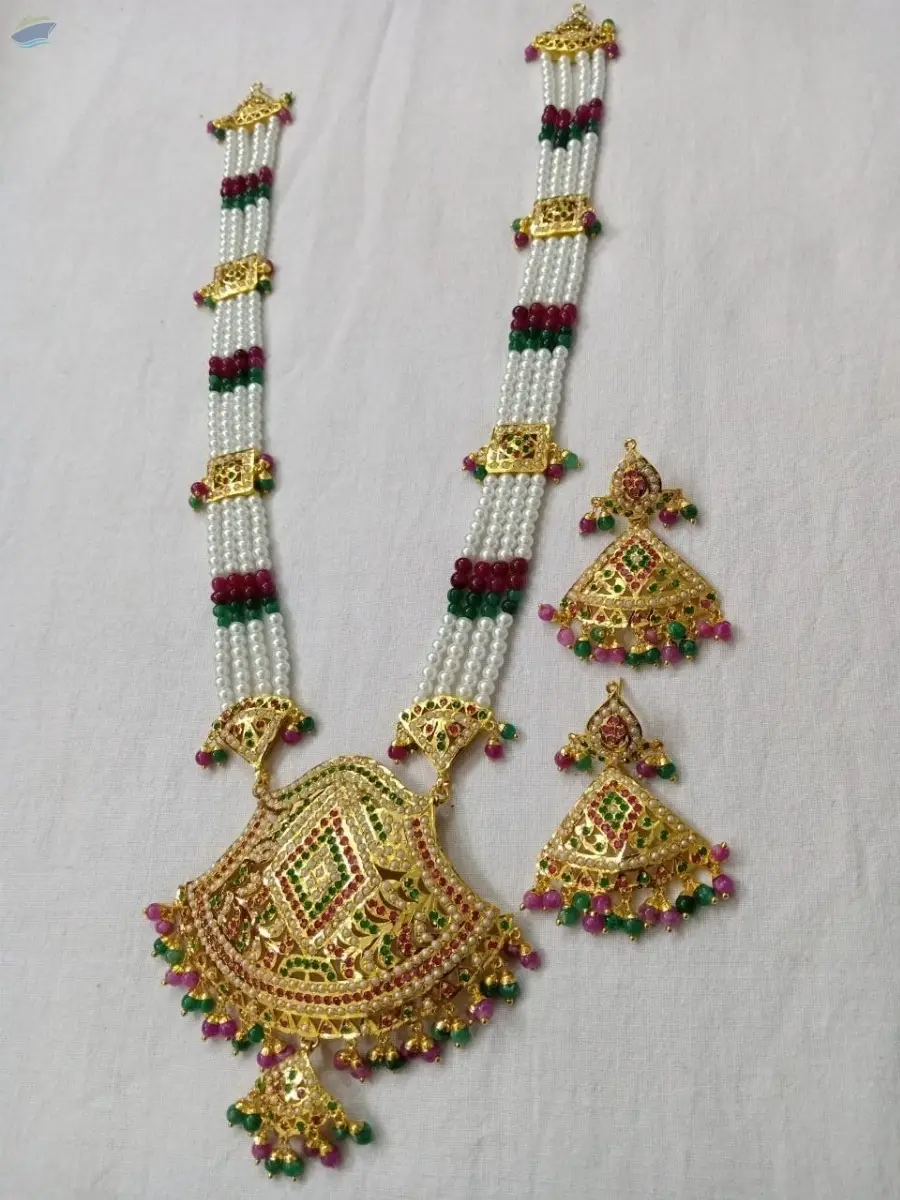 Gold Plated Punjabi Jadau Rani Har