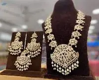White Punjabi Jadau Rani Har