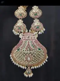 Gold Plated Fashion Jadau Indian Rani Har