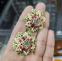 Artificial Gold Plated Jadau Earrings
