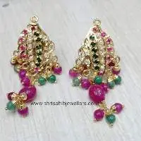 Light Weight Gold Plated Jadau Tops Earring