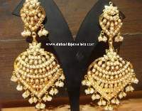 Punjabi Jadau Gold Plated Earrings