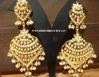 Punjabi Jadau Gold Plated Earrings