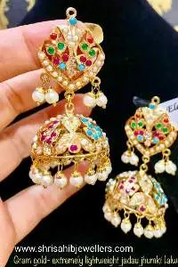 Navratan Jadau Jumki Earring