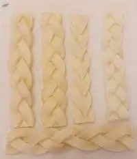 Dog Treats, Braided Skin White