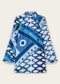 Premium Blue Abstract Summer Cool Dress