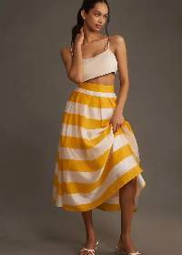 Stylish Women's Striped Midi Skirts