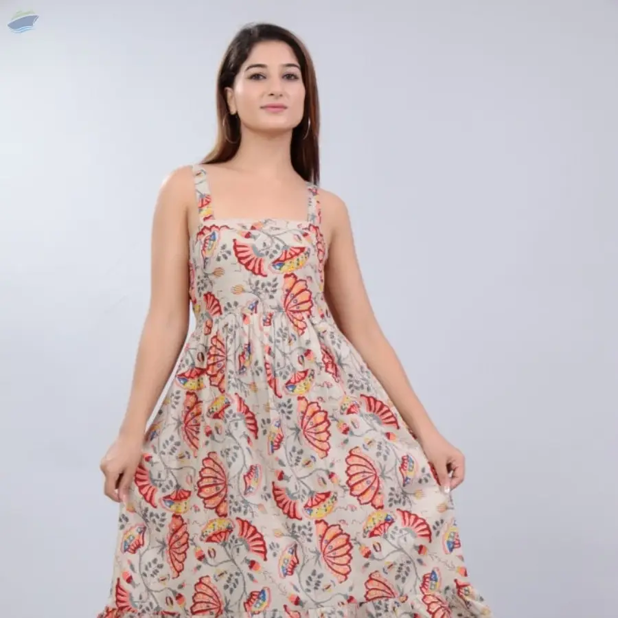 Printed Midi Dress
