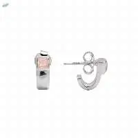 925 Sterling Silver Rose Quartz Stud earrings