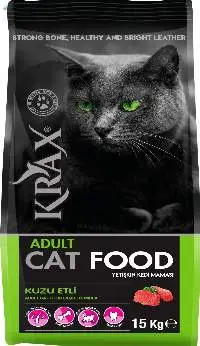 Krax Adult Cat Food Kuzu Etli