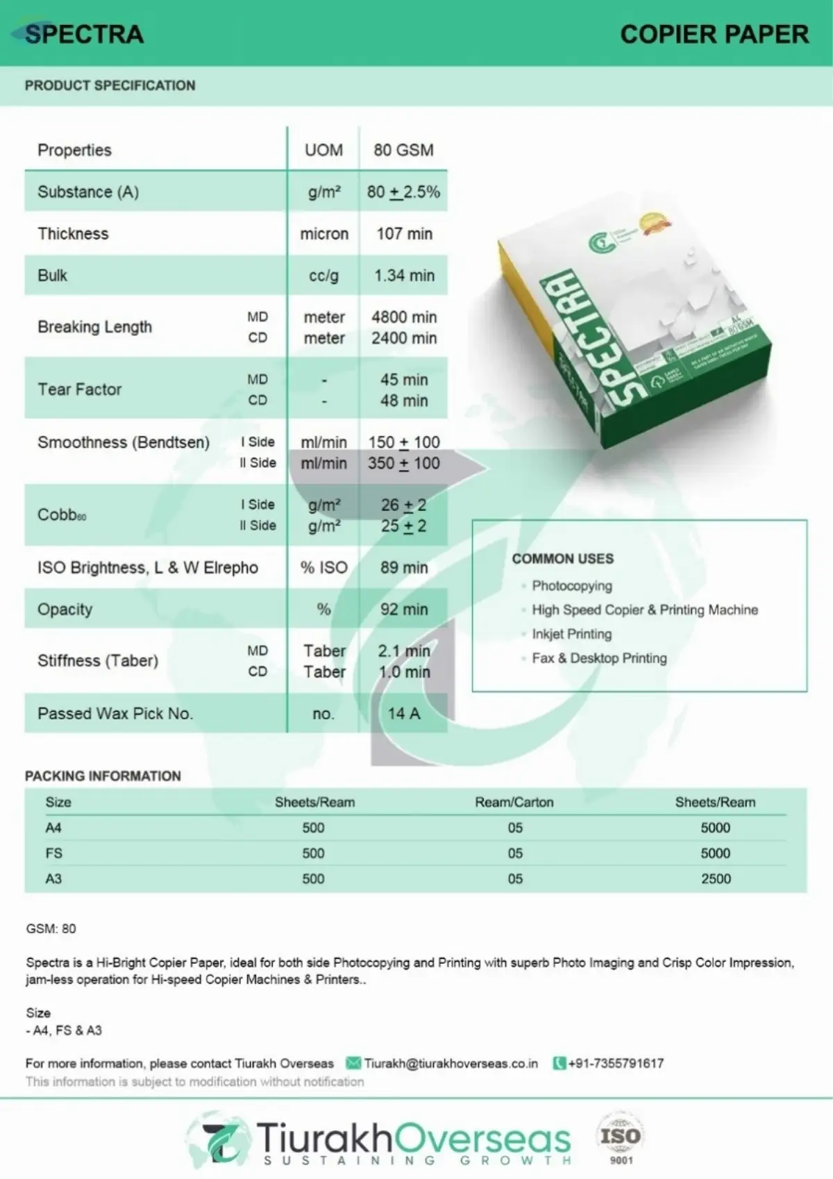 Spectra Copier Paper