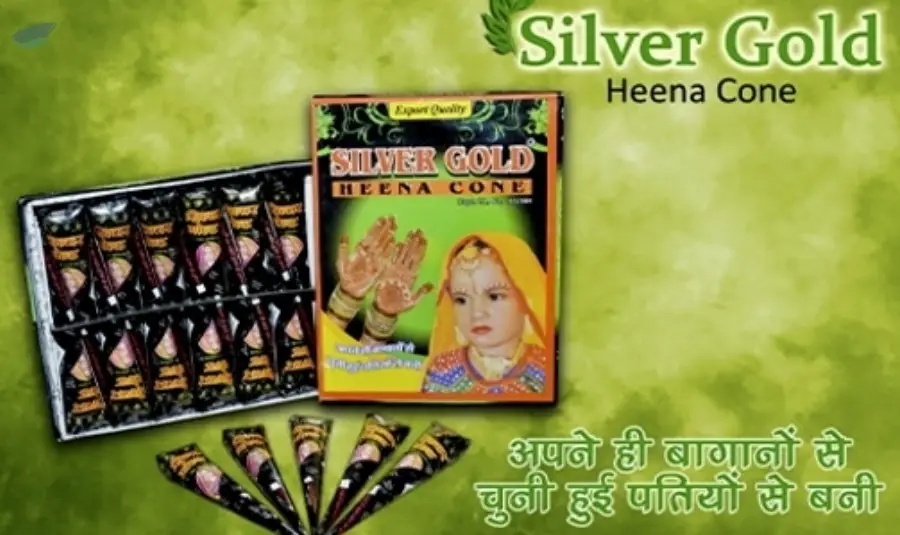 Silver Gold Henna Cone