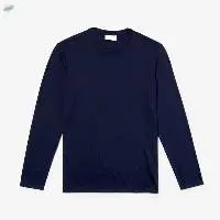 Men Casual Long Sleeve Solid 100% Cotton T Shirt