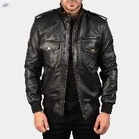 Genuine Leather Biker Jacket Men