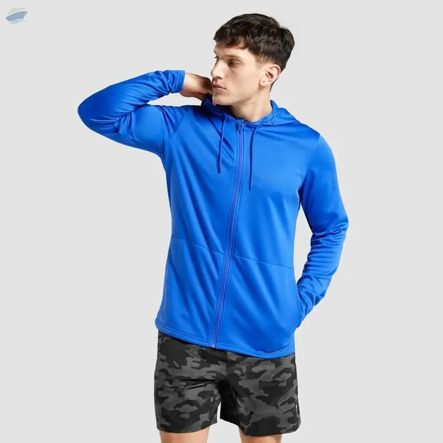Zipper Up Training Men Hoodies