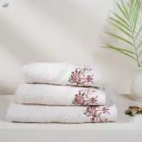 Emboidred 100% Cotton Bath Towel