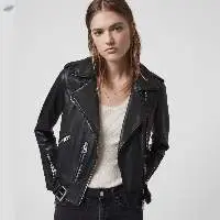 Women Black Motorcycle Jacket