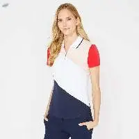 Down Collar Women Polo T Shirt