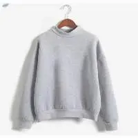 Ladies Pullover Solid O Neck Sweatshirt