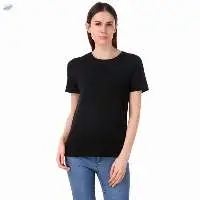 Short Sleeve Black Cotton T Shirt
