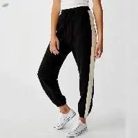Women Striped Fleece Sweatpants