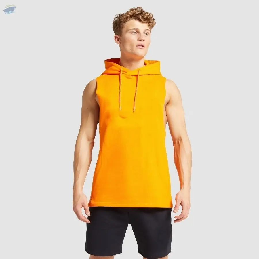 100% Cotton Breathable Sleeveless Hoodies