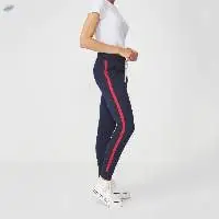 Wholesale Women Striped Navy Sweatpants