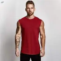 Gym Work Men Solid Tank Top