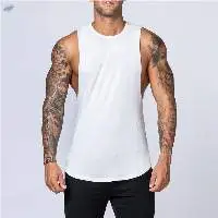 Custom Logo Men Solid Tank Top