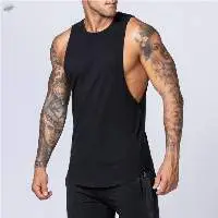 Wholesale Men Plain 100% Cotton Singlet