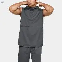 Lightweight Men Poly Fleece Sleeveless Hoodie