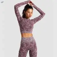 Long Sleeve Yoga Fitness Crop Top