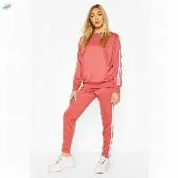 Women Striped Casual Tracksuit
