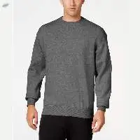 Solid Poly Fleeec Men Casual Sweatshirt