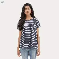 Women Striped Casual T Shirt