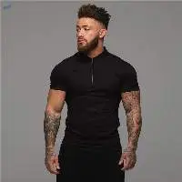 Men Slim FIt Solid Polo T Shirt