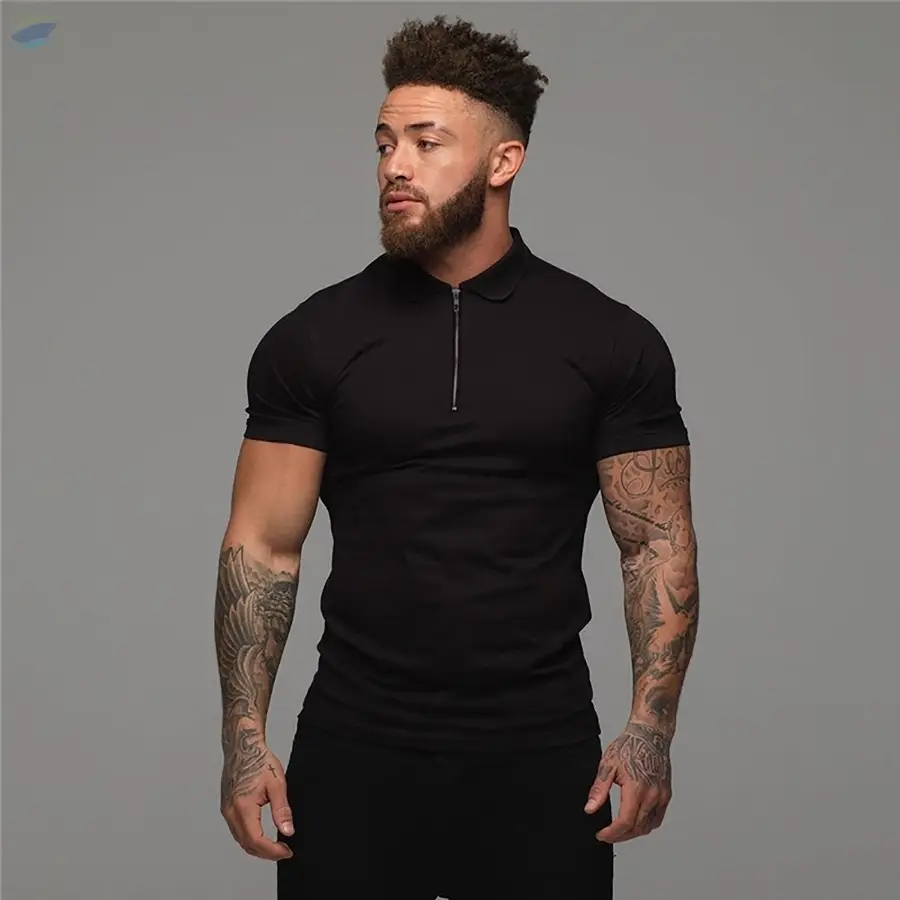 Men Slim FIt Solid Polo T Shirt