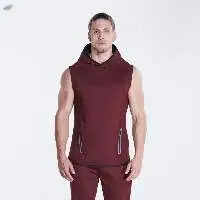 Men Sleeveless Hooded Tank Top
