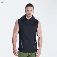 Custom Logo Men Gym Sleeveless Hoodies