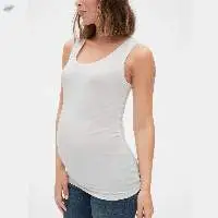 Women Maternity Solid Cotton Tank Top