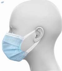 3 Ply Face Mask Elastic Earloop Blue