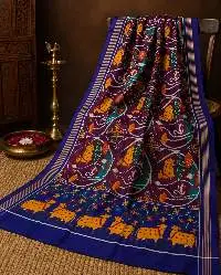 Plum Authentic Patan Patola Saree