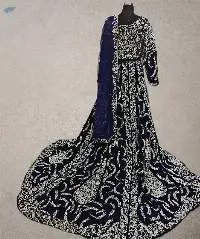 Velvet Bridal Trail Gown