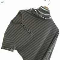 -Half Sleeve Round Neck Washed Striped T-shirts