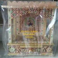 Wooden Golden Meenakari Temple