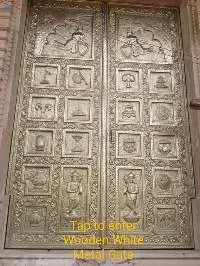 Wooden White Metal Gate