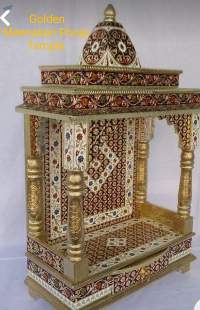 Golden Meenakari Pooja Temple
