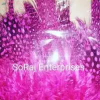 Netural  Dotted Feathers 3-4 inch