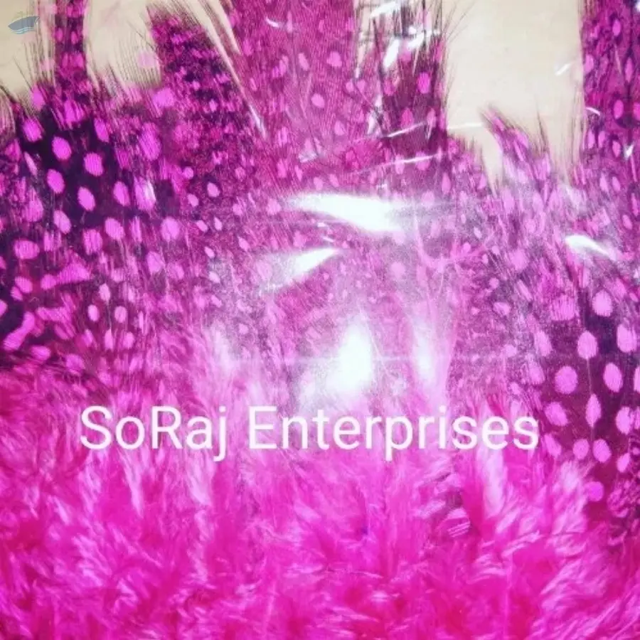 Netural  Dotted Feathers 3-4 inch