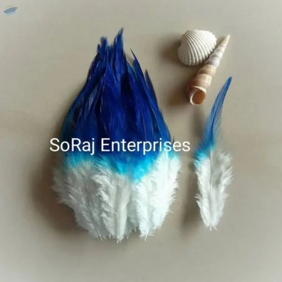 Blue Shades - Long Pointed Natural Feathers